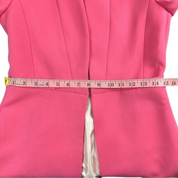 Structured Tailored Pink Longline Blazer Jacket Medium -Fitted Lined Statement - Picture 5 of 13